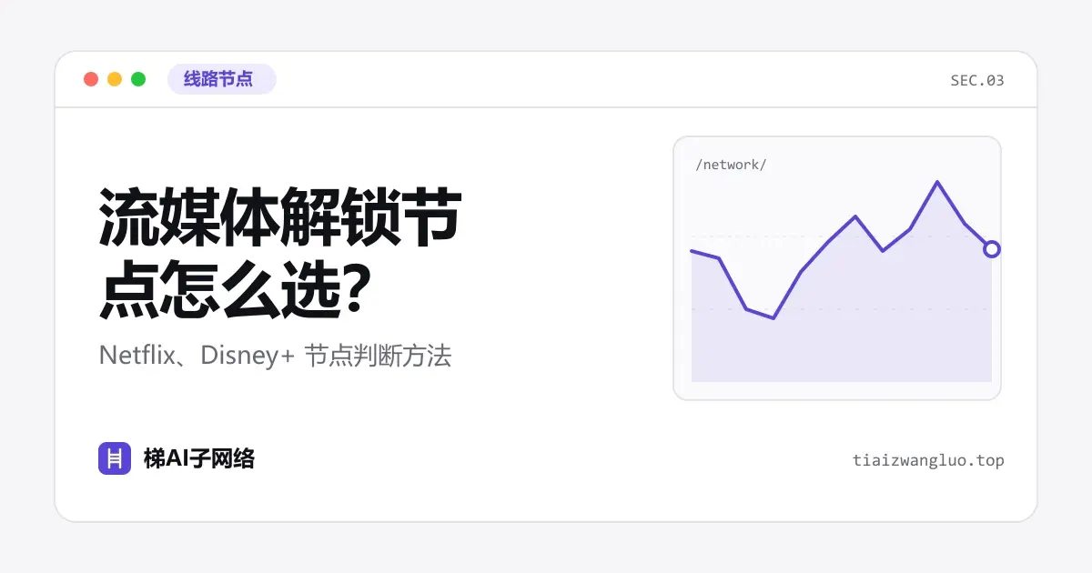 流媒体解锁节点怎么选？Netflix、Disney+ 节点判断方法