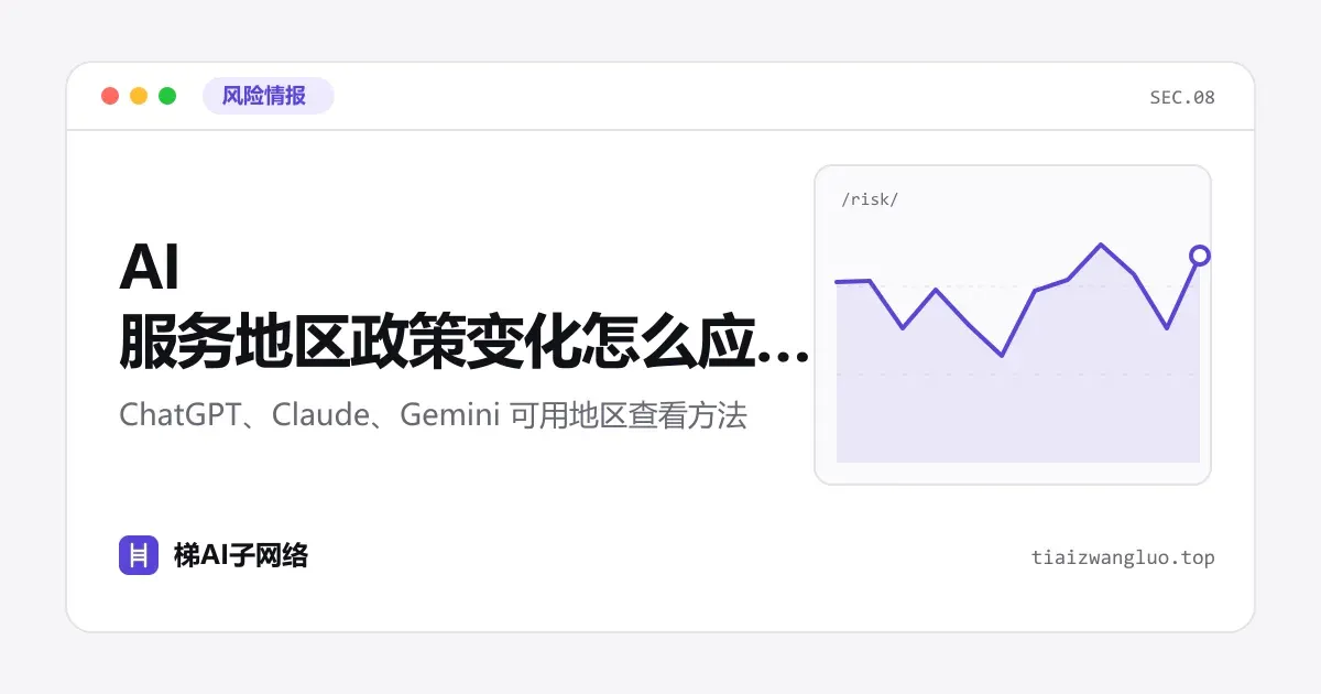 AI 服务地区政策变化怎么应对？ChatGPT、Claude、Gemini 可用地区查看方法