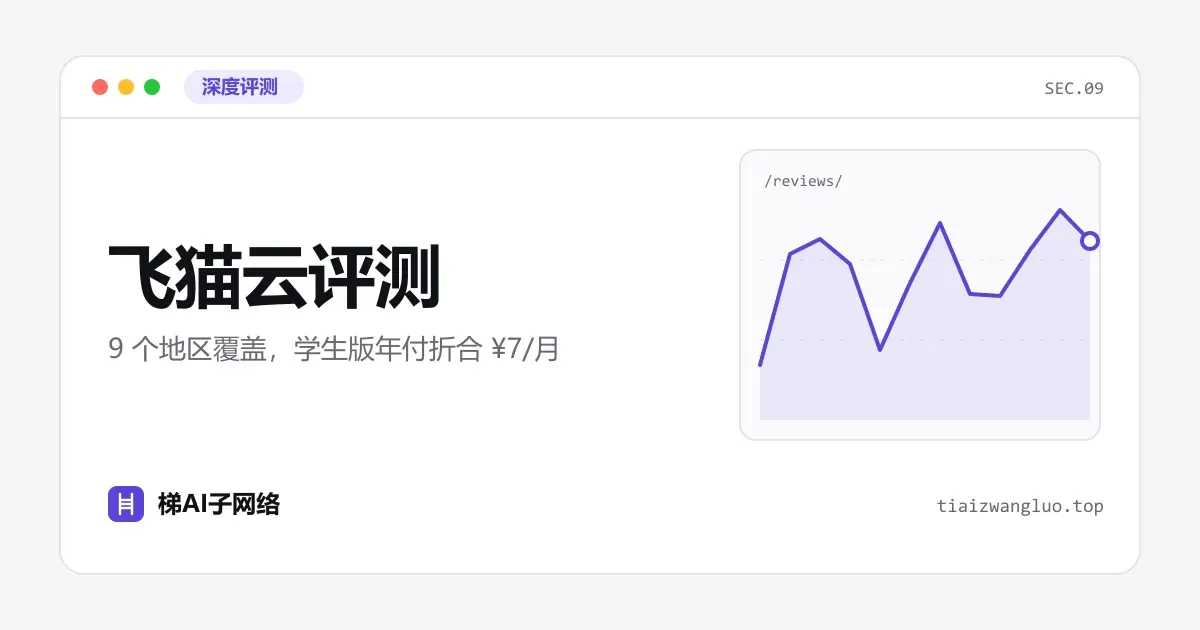 飞猫云评测：9 个地区覆盖，学生版年付折合 ¥7/月